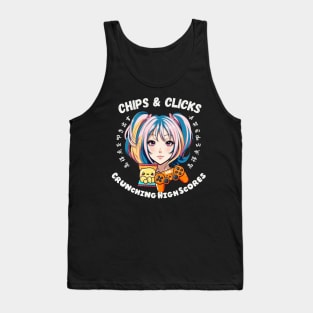 Gamer girl Japanimation French fries lover Tank Top